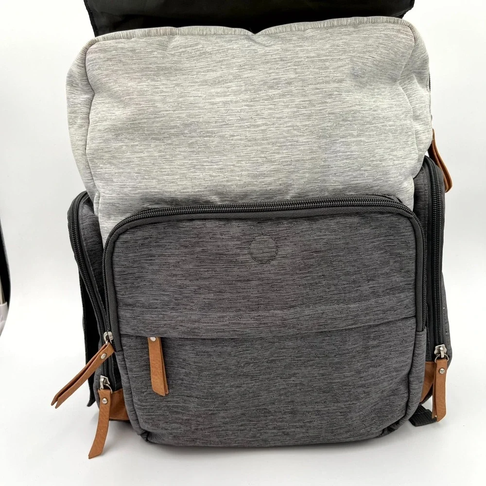 Eddie Bauer Cascade Backpack Wolf Slate Gray First Adventure Diaper Bag FLAWED